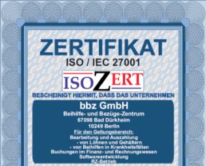 Homepage bbz GmbH Beihilfe- und Bezüge-Zentrum