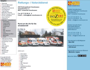 Homepage ASB Kreisverband Orsenhausen-Biberach