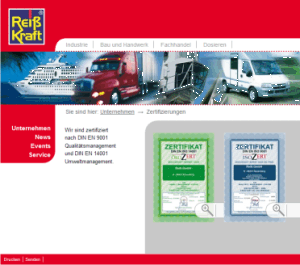 Homepage Reiß Kraft GmbH
