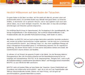 Homepage BOSYTEC GmbH