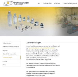 Homepage Drehmatec GmbH