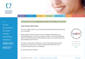 Homepage Zahnärzte Ebenbeck