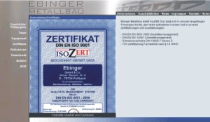 Homepage Ebinger Metallbau