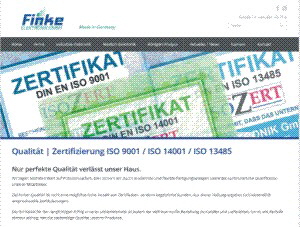 Homepage Finke Elektronik GmbH