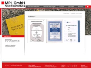 Homepage M P L GmbH