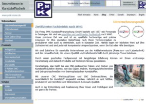 Homepage PMK Kunststoffverarbeitung GmbH