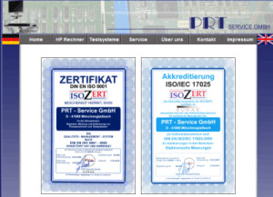 Homepage PRT - Service GmbH