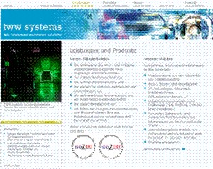 Homepage TWW Systems GmbH