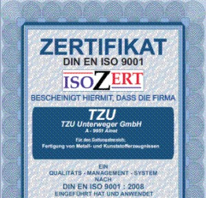 Homepage TZU Gmbh (Österreich)