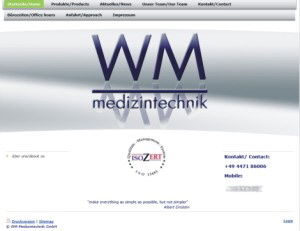 Homepage WM-Medizintechnik GmbH